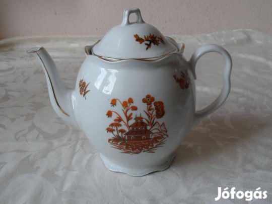 Havas és Weisz porcelán, keleti mintás kancsó, kiöntő