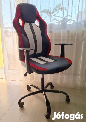 Havdrup Gamer Szék / Gaming Chair fekete/piros, újszerű, állítható