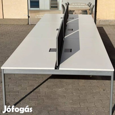 Haworth munkaállomás, íróasztalsziget paravánnal, 160x80 cm,6 fős