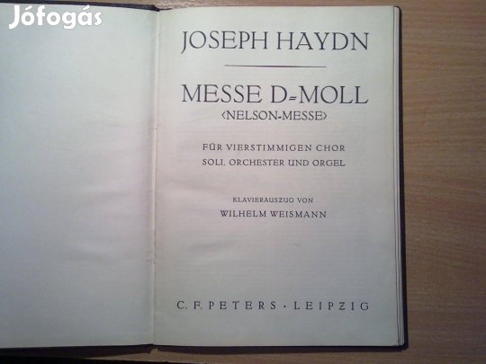 Haydn: Messe D Moll (Klavierauszug, zongorakivonat)