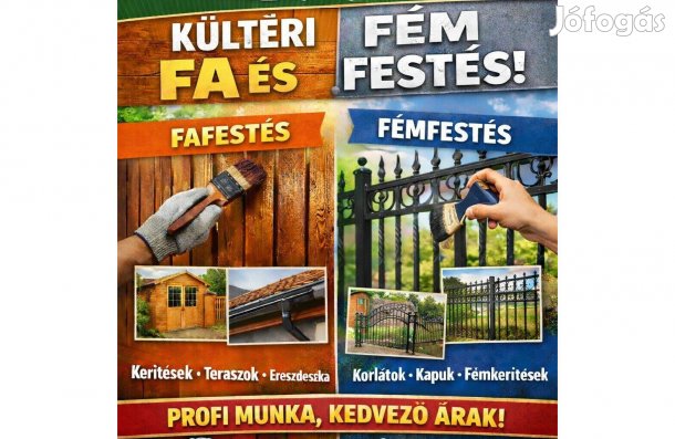Ház körüli fém és fafelületek festése, szaktanácsadás