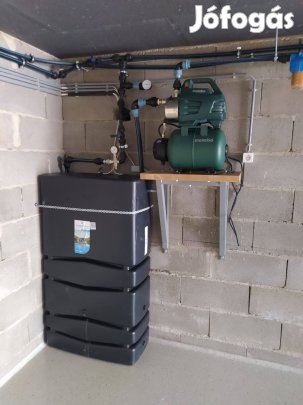 Házi vízmű + tartály