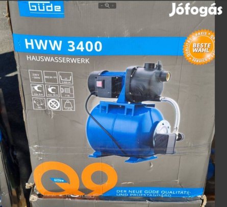 Házi vízmű, hidrofor 19 literes tartállyal, 800W-os szivattyúval, gari