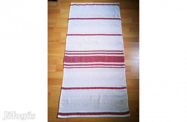 Háziszőttes jellegű függöny / terítő anyag magyaros mintával