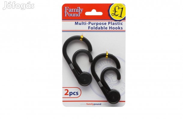 Háztartás Fekete 2 darab barkács táska összecsukható kampó akasztó
