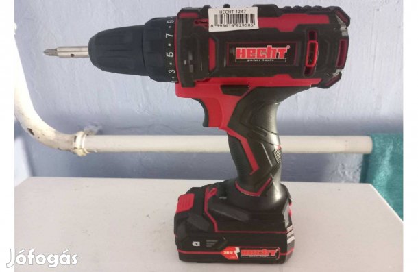 Hecht 1247 40Nm akkus csavarbehajtó és fúró, töltővel akkuval Újszerű