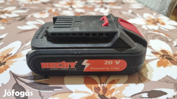 Hecht 20V akkumulátor + töltő kitűnő állapotban.