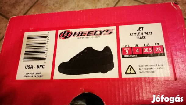 Heelys Jet gurulós cipő fekete, 36,5 méret
