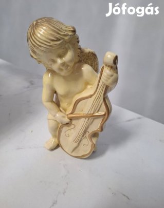 Hegedüllő kerámia angyalka