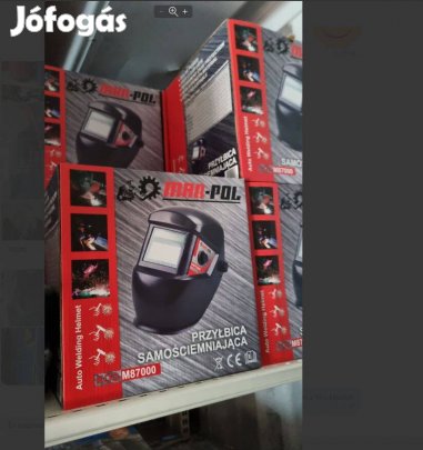 Hegesztő fejpajzs napelemes, UV szűrős állítható fényállománnyal