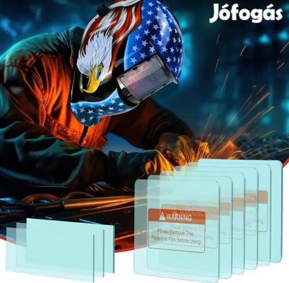 Hegesztőpajzs fejpajzs tartalék előtétlencse átlátszó plexit párban