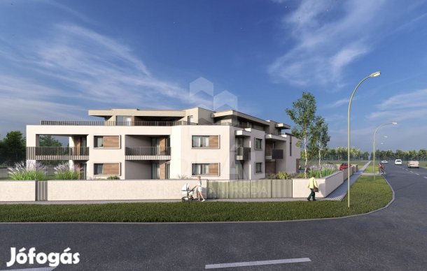 Hegyeshalom, 1 szobás újépítésű tégla lakás, saját kerttel eladó.