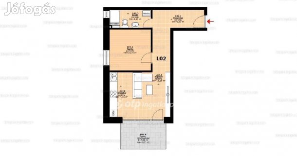 Hegyeshalomi eladó 42 nm-es lakás