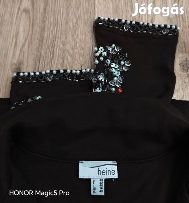 Heine barna köves pamut női blézer M