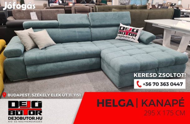 Helga menta szivacs + rugó kanapé ülőgarnitúra 293x173 cm ágyazható