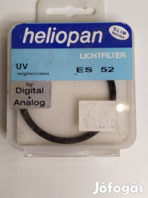 Heliopan 52 mm UV fény-szűrő (Es52) digitális és analóg fényképezőgé