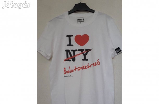 Hello Fashion hellobalaton kerek nyakú női pamut fehér póló S méret_