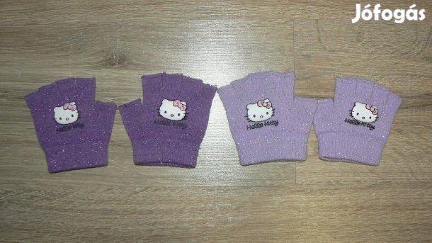 Hello Kitty 6-7 év kislány ujjatlan kesztyű csomag Hibátlan!