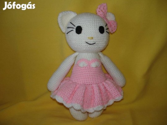 Hello Kitty Horgolt amigurumi figura