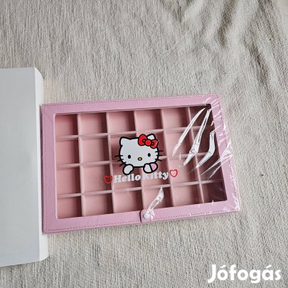 Hello Kitty Sanrio gyerek ékszer doboz új 38x26cm 24 hely van benne