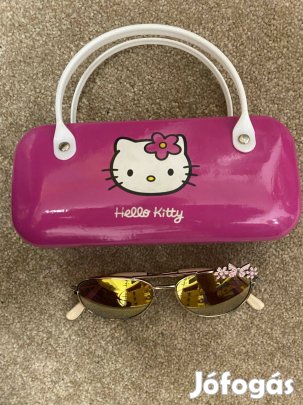 Hello Kitty-s napszemüveg és tartó kislányoknak