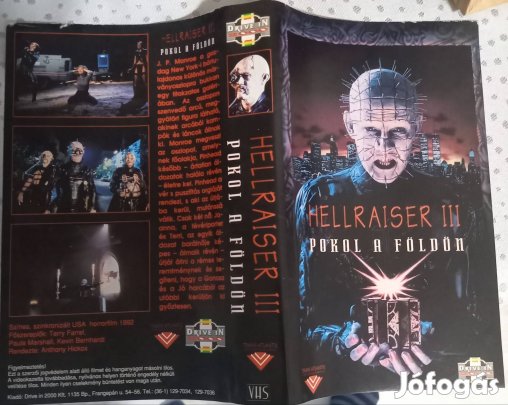 Hellraiser 3. - Pokol a földön - horror vhs