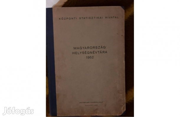 Helységnévtára 1952 Magyarország