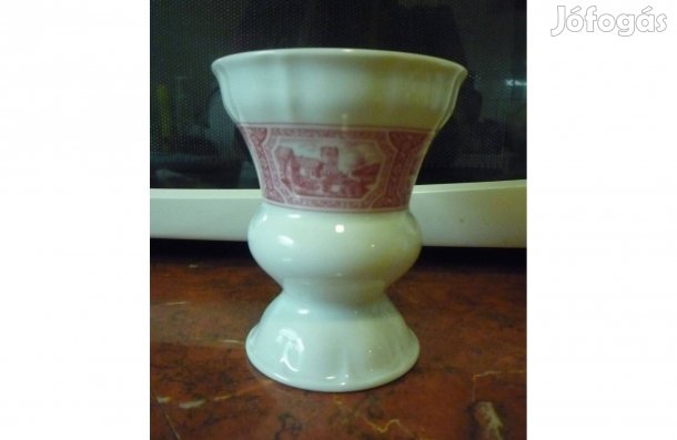 Henrich" angol porcelán bordó mintás teáspohár 2 db egyben