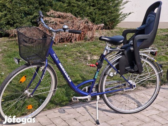 Hercules Uno Mélyvázas Női kerékpár (26") kosárral és gyereküléssel