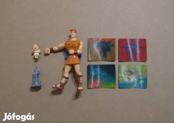 Hercules mese figura Herkules Disney figurák McDonald's 3D kártya 