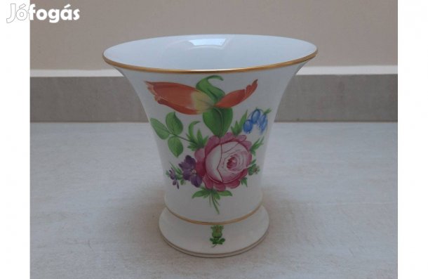 Herendi BT Tulipán virágmintás porcelán váza