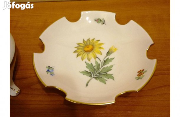 Herendi GV virágmintás porcelán hamutartó, hamutál, szivartál