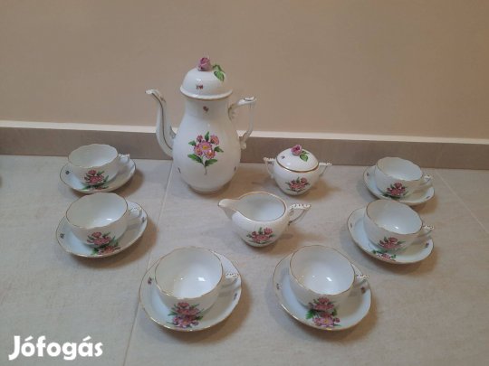 Herendi Map virágmintás porcelán teáskészlet, teás készlet eladó!