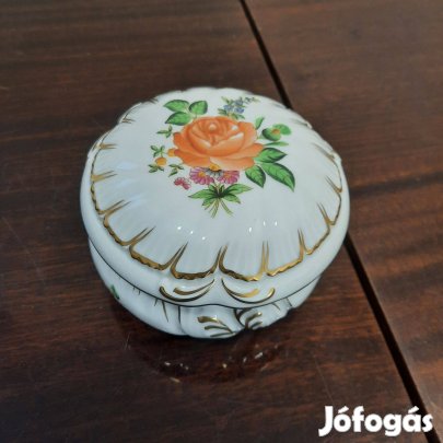 Herendi PBR rózsa mintás porcelán barokk bonbonier eladó!
