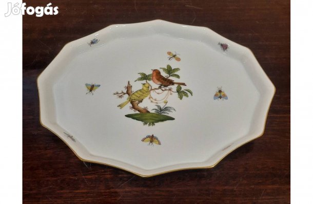 Herendi Rothschild mintás porcelán kínáló tál eladó