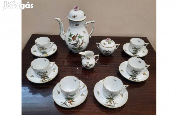 Herendi Rothschild mintás porcelán teás, capuccinós készlet eladó!