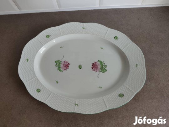 Herendi Tertia nagy méretű ovális, sültes, pecsenyés tál