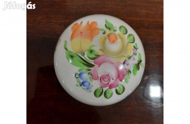 Herendi Tulipán virágmintás porcelán bonbonier eladó!