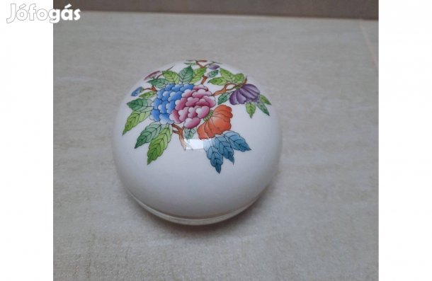 Herendi Viktória mintás porcelán bonbonier