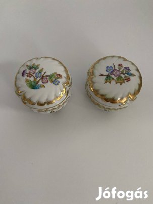 Herendi Viktória mintás porcelán bonbonier 
