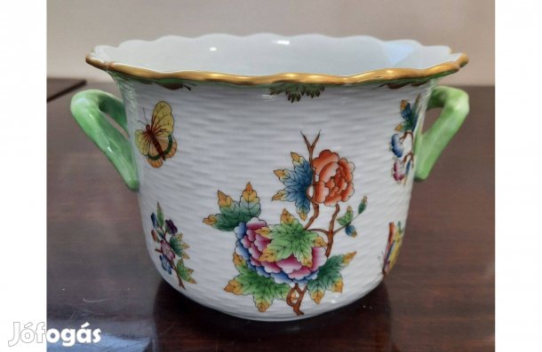 Herendi Viktória mintás porcelán füles kaspó eladó! VBO