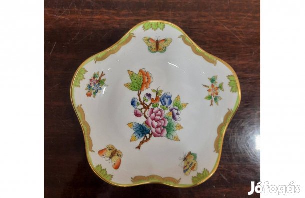 Herendi Viktória mintás porcelán kínáló tál, asztalközép eladó! VBO