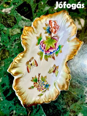 Herendi Viktória mintás szőlőlevél tálka