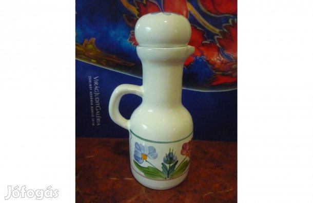 Herendi Village Pottery majolik ecettartó olajtartó dugóval egységáron