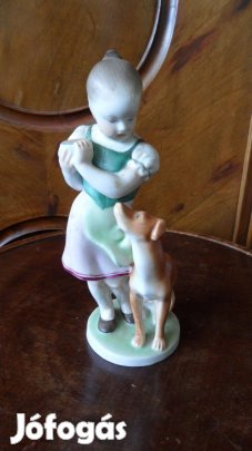 Herendi antik festett Io. porcelán dísztárgy, egyebek