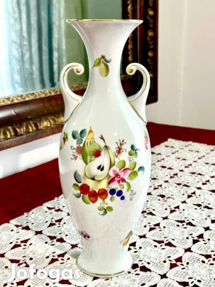 Herendi bouqet de fruits, gyümölcs mintás váza