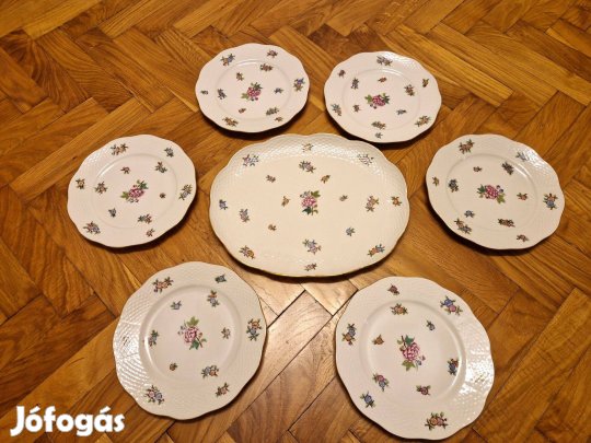 Herendi eton mintás süteményes készlet