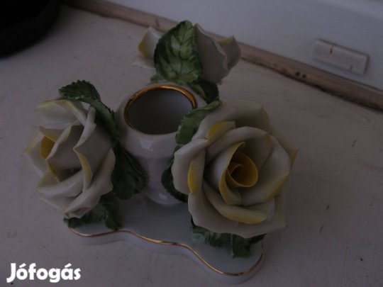 Herendi gyertyatartó 3 rózsás