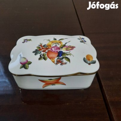 Herendi gyümölcs mintás BFR porcelán bonbonier eladó. r