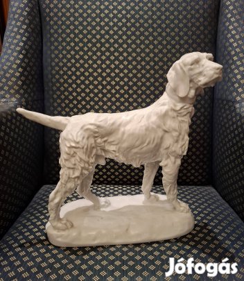 Herendi hatalmas kutya szobor! 38cm!